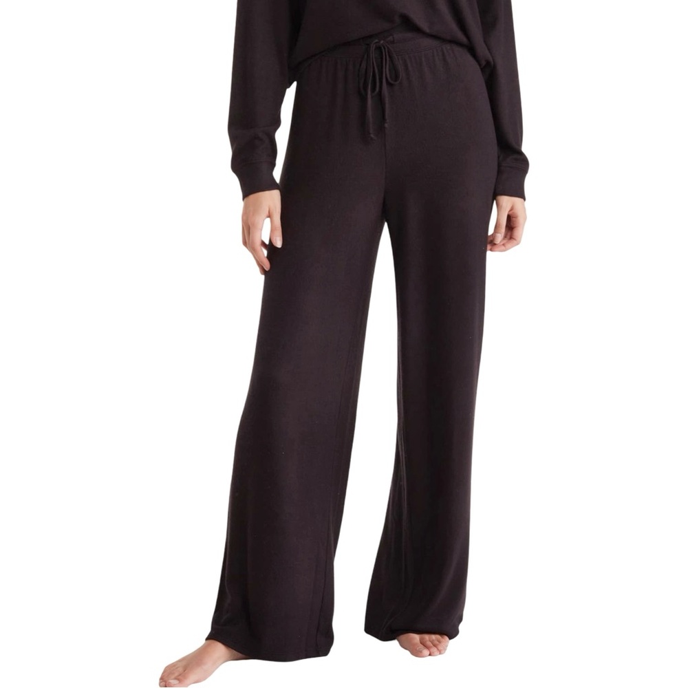 Abound Women’s Black Luxe Easy Cozy Wide Leg Pajama Lounge Pants‎ Size XS EUC